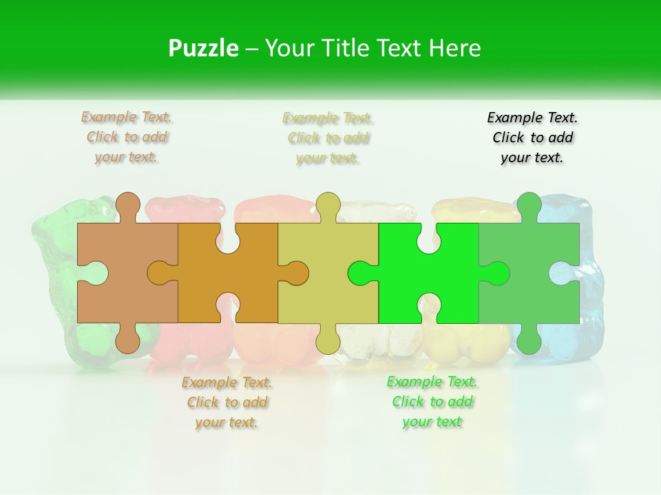 A Group Of Gummy Bears Sitting Next To Each Other PowerPoint Template