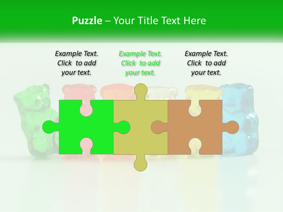 A Group Of Gummy Bears Sitting Next To Each Other PowerPoint Template