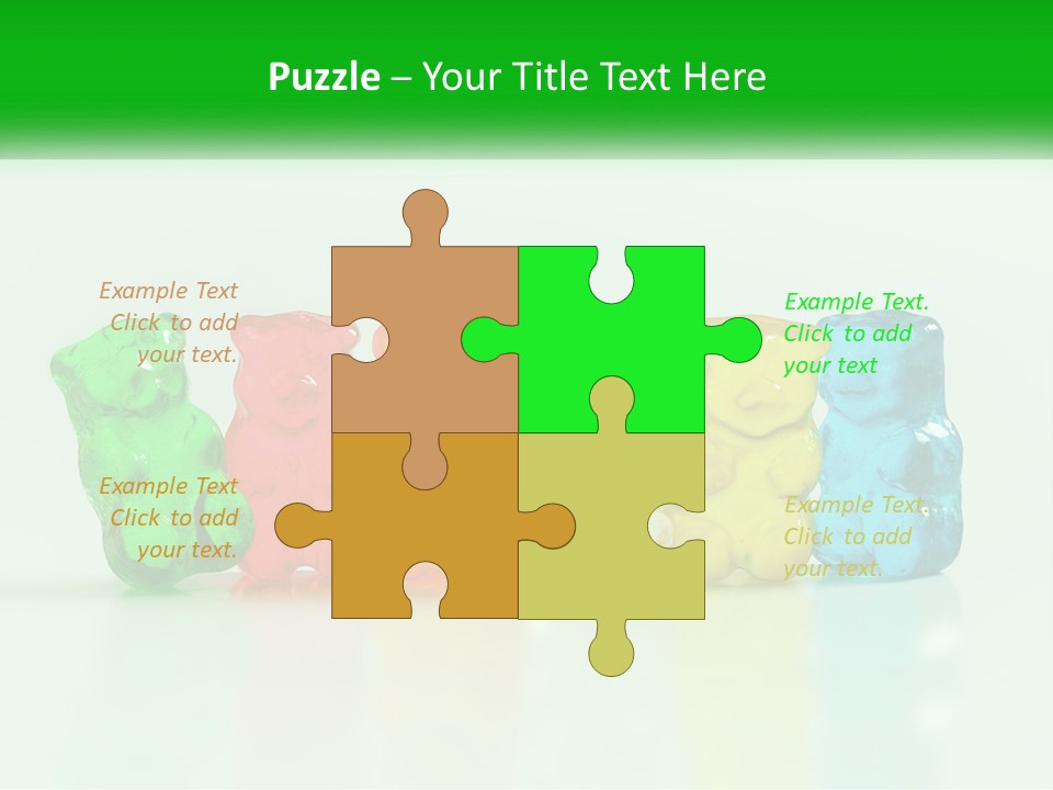 A Group Of Gummy Bears Sitting Next To Each Other PowerPoint Template
