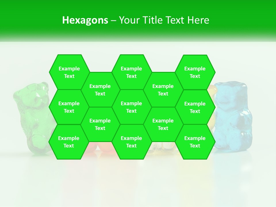 A Group Of Gummy Bears Sitting Next To Each Other PowerPoint Template