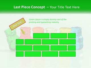 A Group Of Gummy Bears Sitting Next To Each Other PowerPoint Template