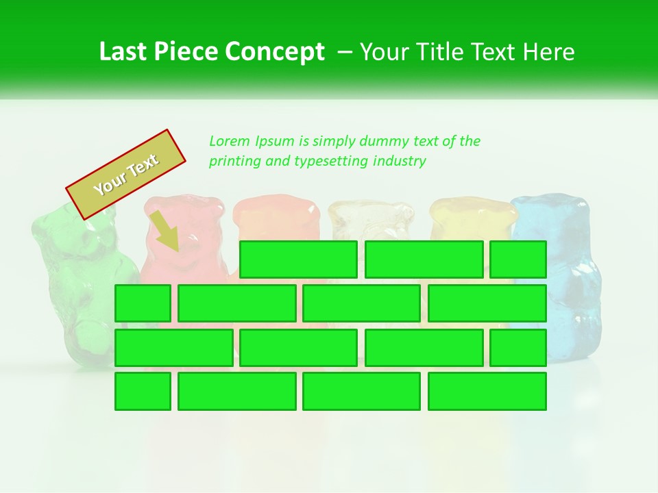 A Group Of Gummy Bears Sitting Next To Each Other PowerPoint Template