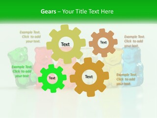 A Group Of Gummy Bears Sitting Next To Each Other PowerPoint Template