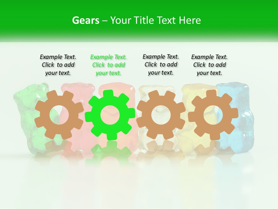 A Group Of Gummy Bears Sitting Next To Each Other PowerPoint Template