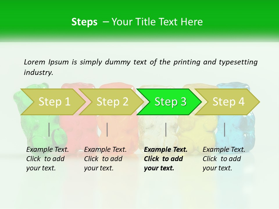 A Group Of Gummy Bears Sitting Next To Each Other PowerPoint Template