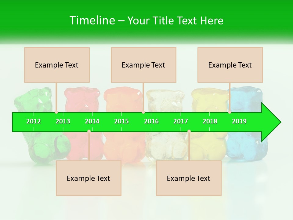 A Group Of Gummy Bears Sitting Next To Each Other PowerPoint Template