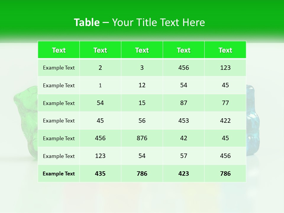 A Group Of Gummy Bears Sitting Next To Each Other PowerPoint Template