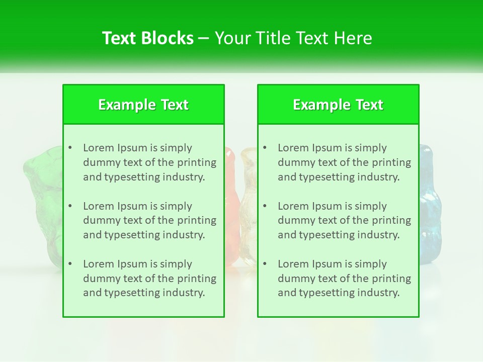 A Group Of Gummy Bears Sitting Next To Each Other PowerPoint Template