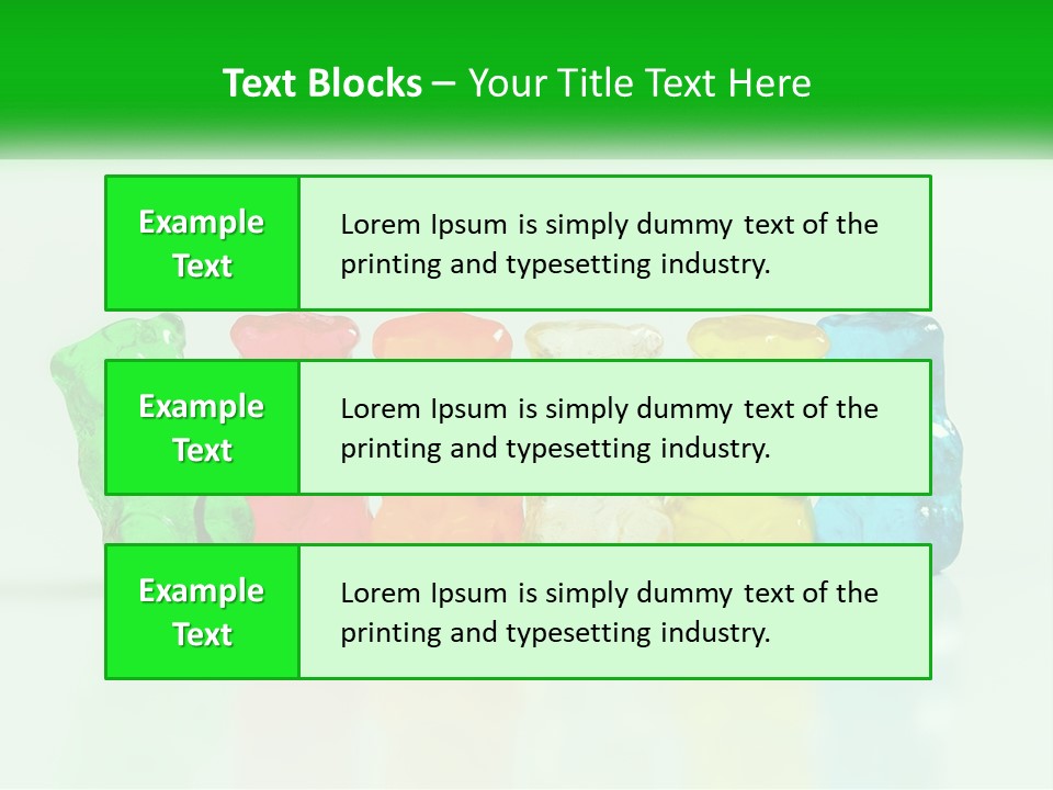 A Group Of Gummy Bears Sitting Next To Each Other PowerPoint Template