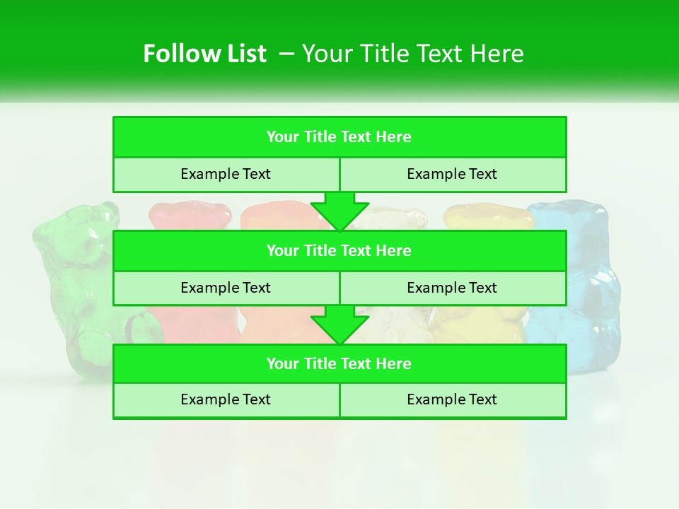 A Group Of Gummy Bears Sitting Next To Each Other PowerPoint Template