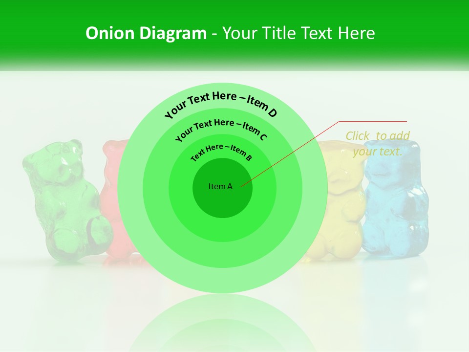 A Group Of Gummy Bears Sitting Next To Each Other PowerPoint Template