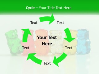 A Group Of Gummy Bears Sitting Next To Each Other PowerPoint Template