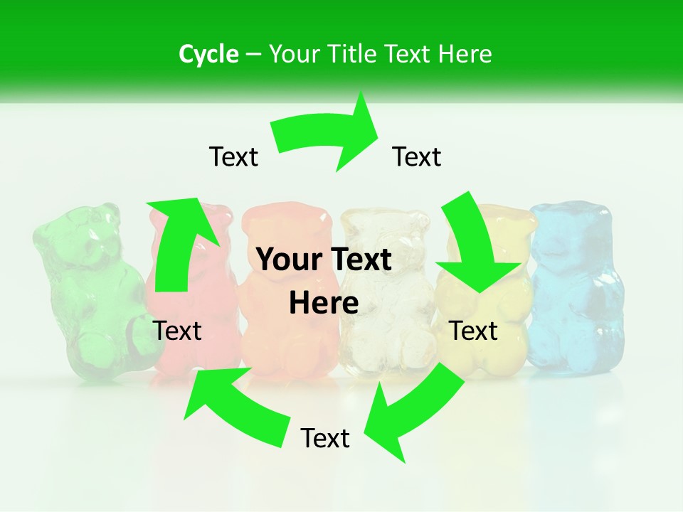 A Group Of Gummy Bears Sitting Next To Each Other PowerPoint Template