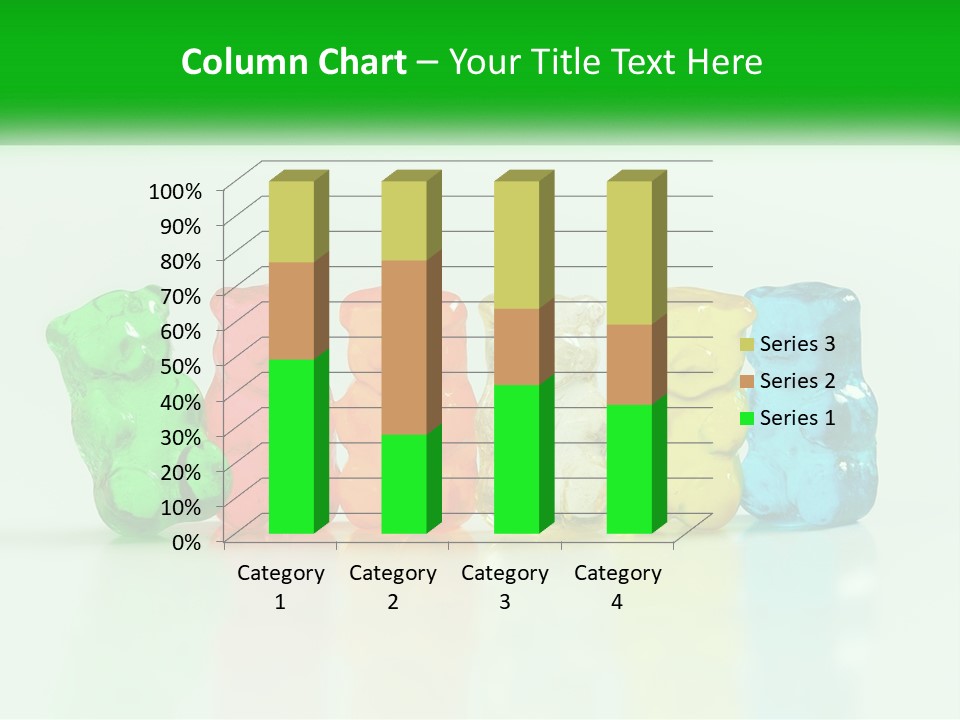 A Group Of Gummy Bears Sitting Next To Each Other PowerPoint Template