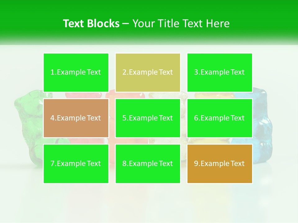 A Group Of Gummy Bears Sitting Next To Each Other PowerPoint Template