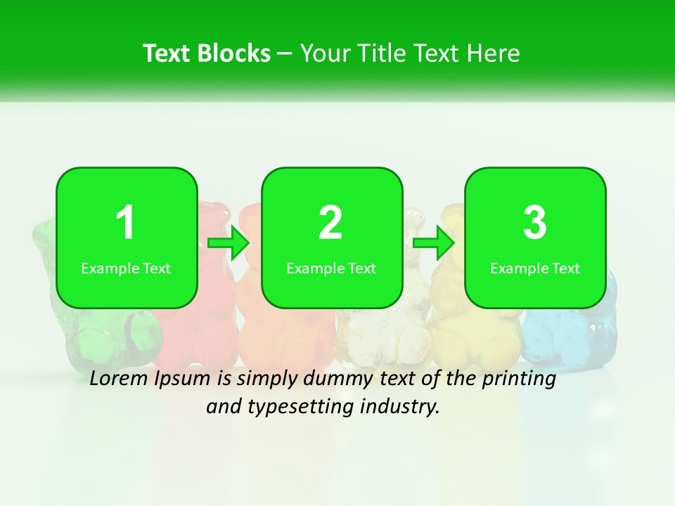 A Group Of Gummy Bears Sitting Next To Each Other PowerPoint Template