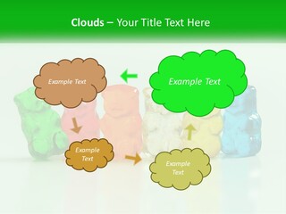 A Group Of Gummy Bears Sitting Next To Each Other PowerPoint Template