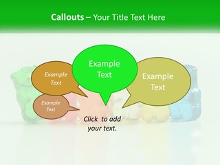 A Group Of Gummy Bears Sitting Next To Each Other PowerPoint Template