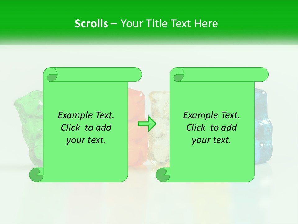 A Group Of Gummy Bears Sitting Next To Each Other PowerPoint Template