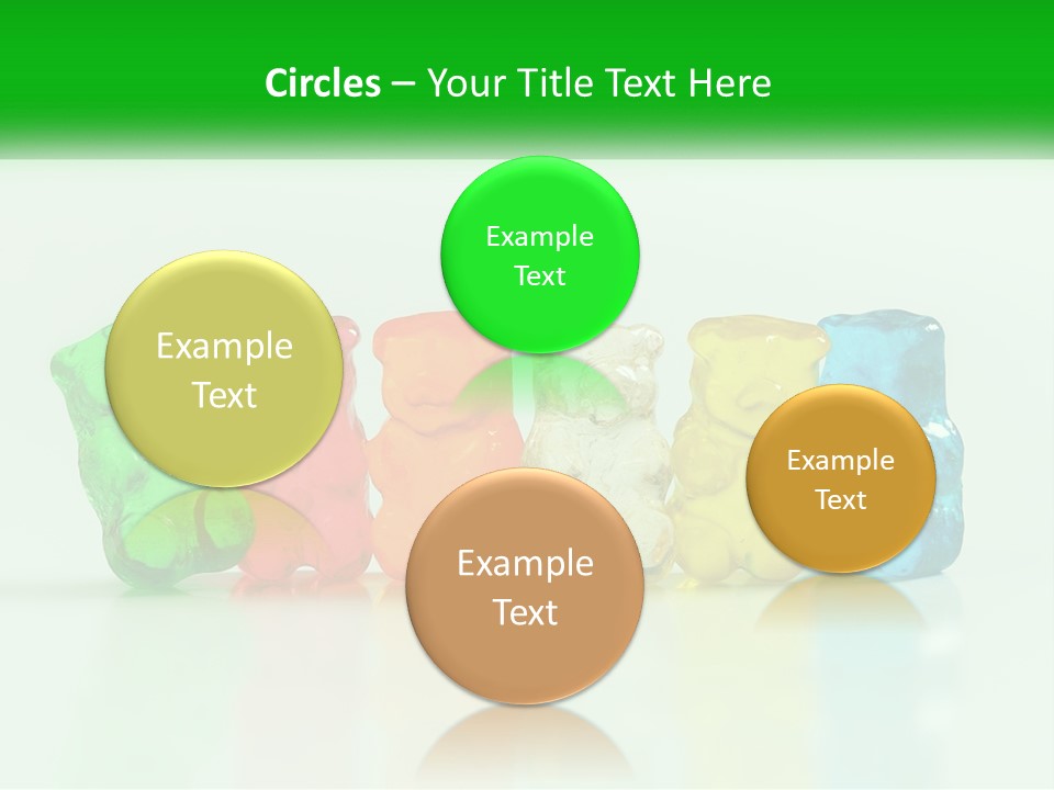 A Group Of Gummy Bears Sitting Next To Each Other PowerPoint Template