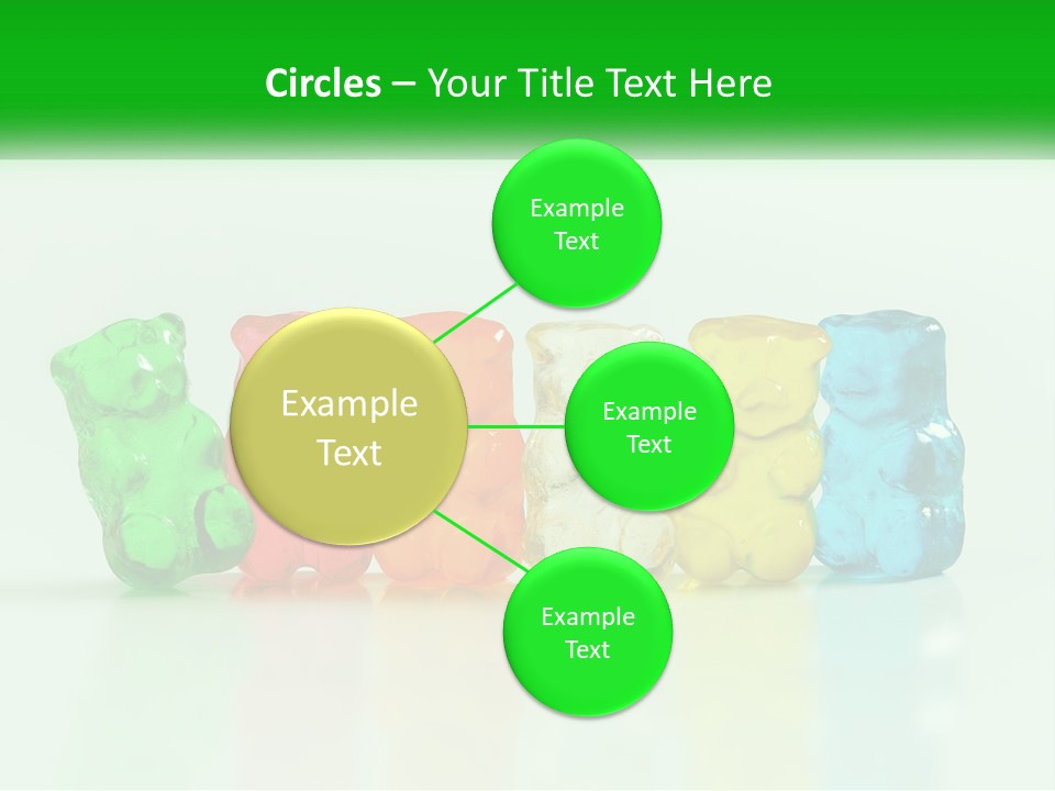 A Group Of Gummy Bears Sitting Next To Each Other PowerPoint Template
