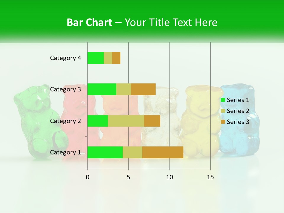 A Group Of Gummy Bears Sitting Next To Each Other PowerPoint Template