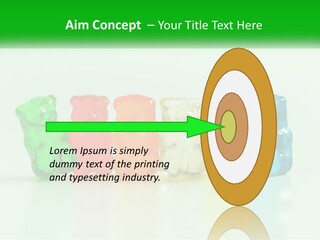 A Group Of Gummy Bears Sitting Next To Each Other PowerPoint Template