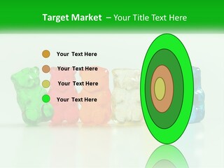 A Group Of Gummy Bears Sitting Next To Each Other PowerPoint Template