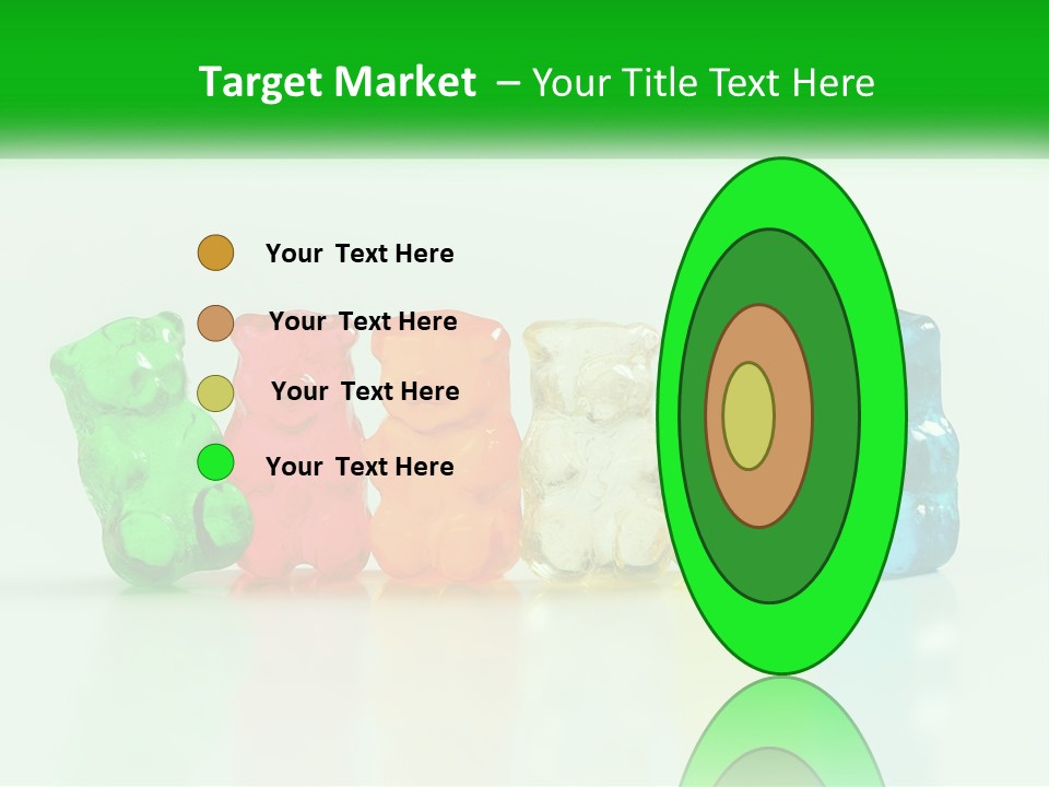 A Group Of Gummy Bears Sitting Next To Each Other PowerPoint Template