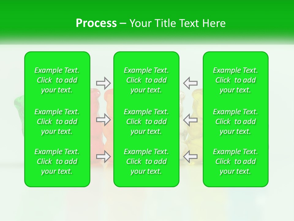 A Group Of Gummy Bears Sitting Next To Each Other PowerPoint Template
