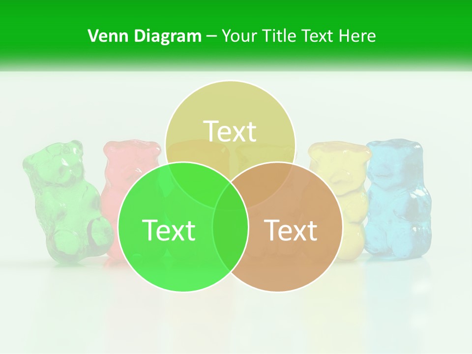 A Group Of Gummy Bears Sitting Next To Each Other PowerPoint Template