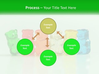 A Group Of Gummy Bears Sitting Next To Each Other PowerPoint Template