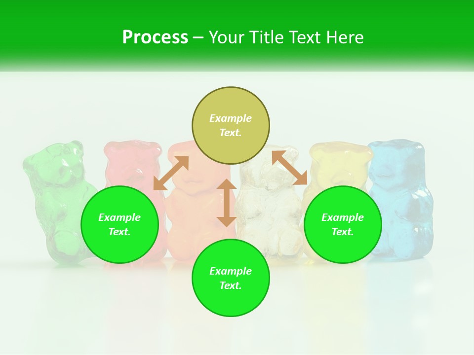 A Group Of Gummy Bears Sitting Next To Each Other PowerPoint Template