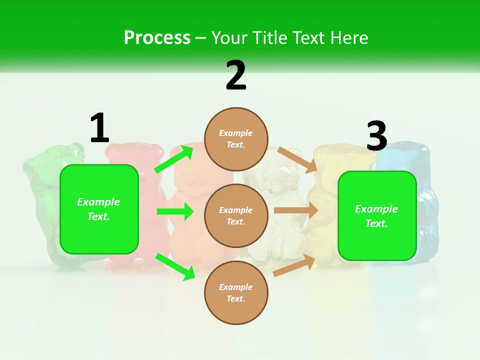 A Group Of Gummy Bears Sitting Next To Each Other PowerPoint Template