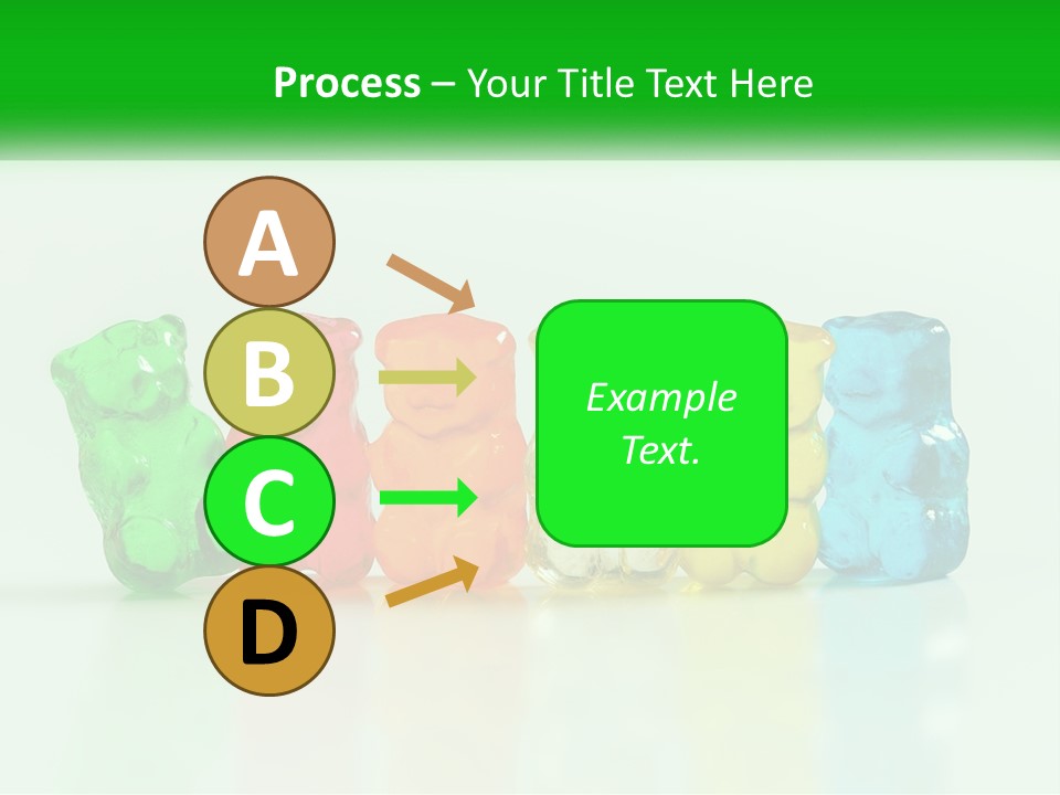 A Group Of Gummy Bears Sitting Next To Each Other PowerPoint Template