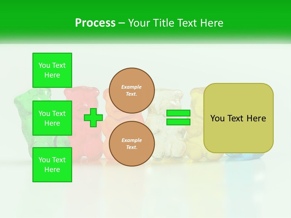 A Group Of Gummy Bears Sitting Next To Each Other PowerPoint Template