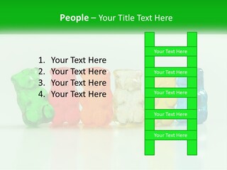 A Group Of Gummy Bears Sitting Next To Each Other PowerPoint Template