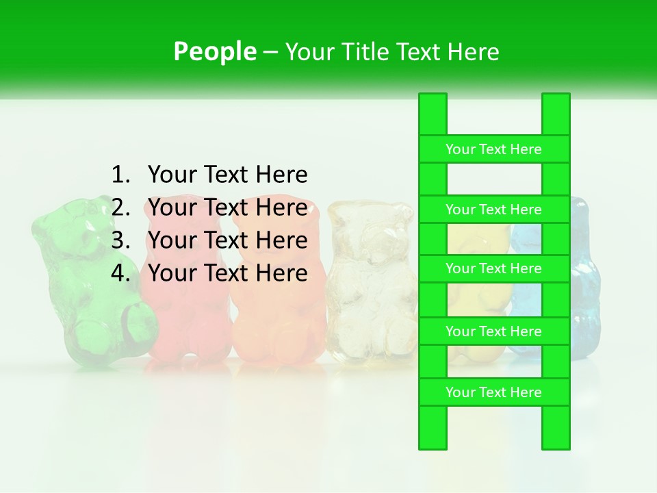 A Group Of Gummy Bears Sitting Next To Each Other PowerPoint Template