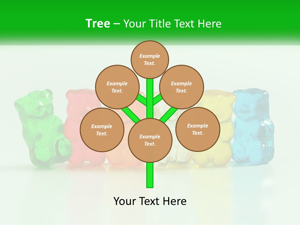 A Group Of Gummy Bears Sitting Next To Each Other PowerPoint Template
