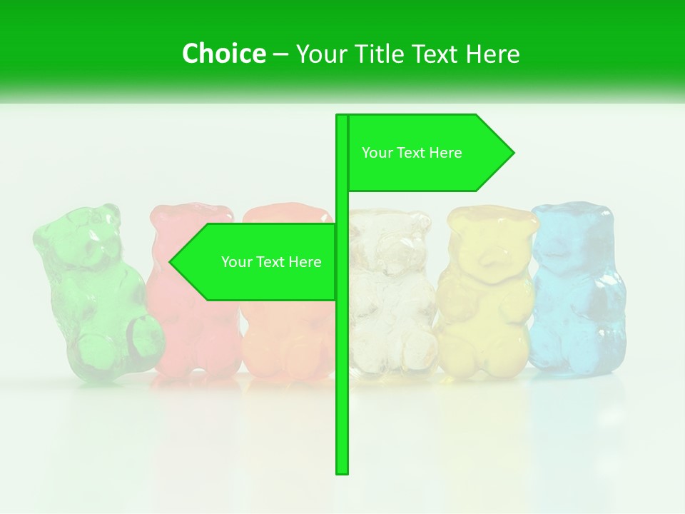 A Group Of Gummy Bears Sitting Next To Each Other PowerPoint Template