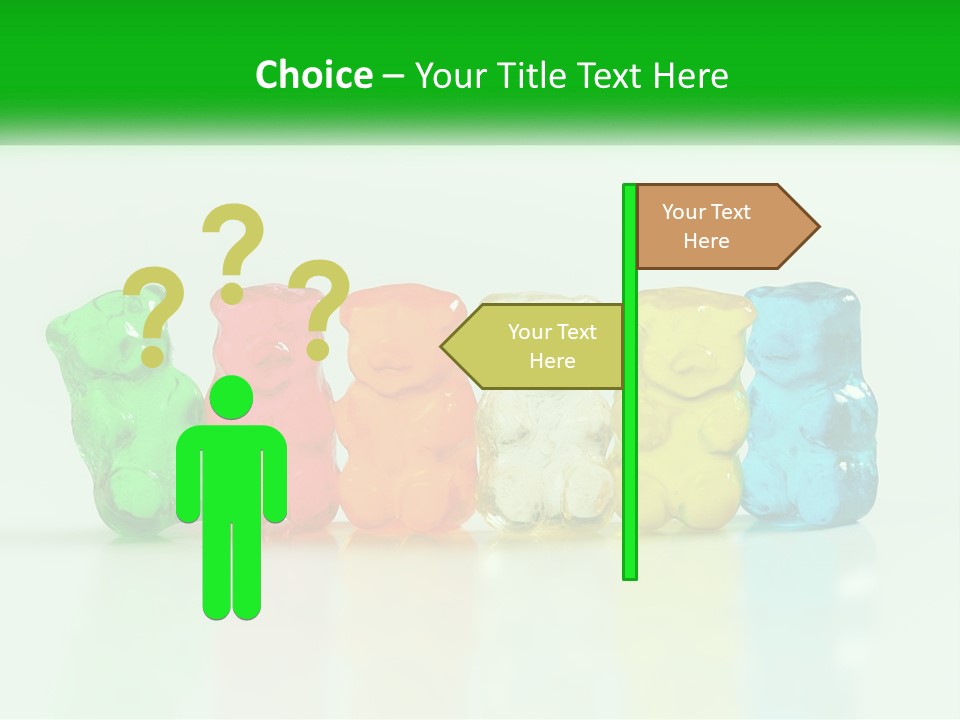 A Group Of Gummy Bears Sitting Next To Each Other PowerPoint Template
