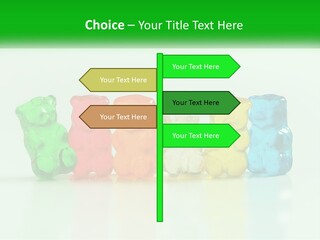 A Group Of Gummy Bears Sitting Next To Each Other PowerPoint Template