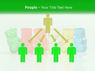 A Group Of Gummy Bears Sitting Next To Each Other PowerPoint Template