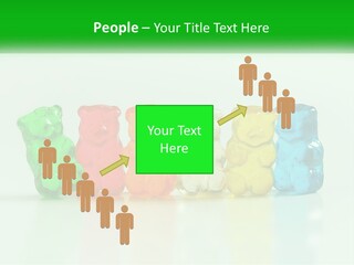 A Group Of Gummy Bears Sitting Next To Each Other PowerPoint Template