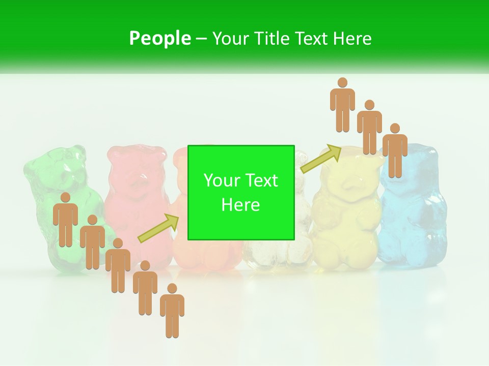 A Group Of Gummy Bears Sitting Next To Each Other PowerPoint Template