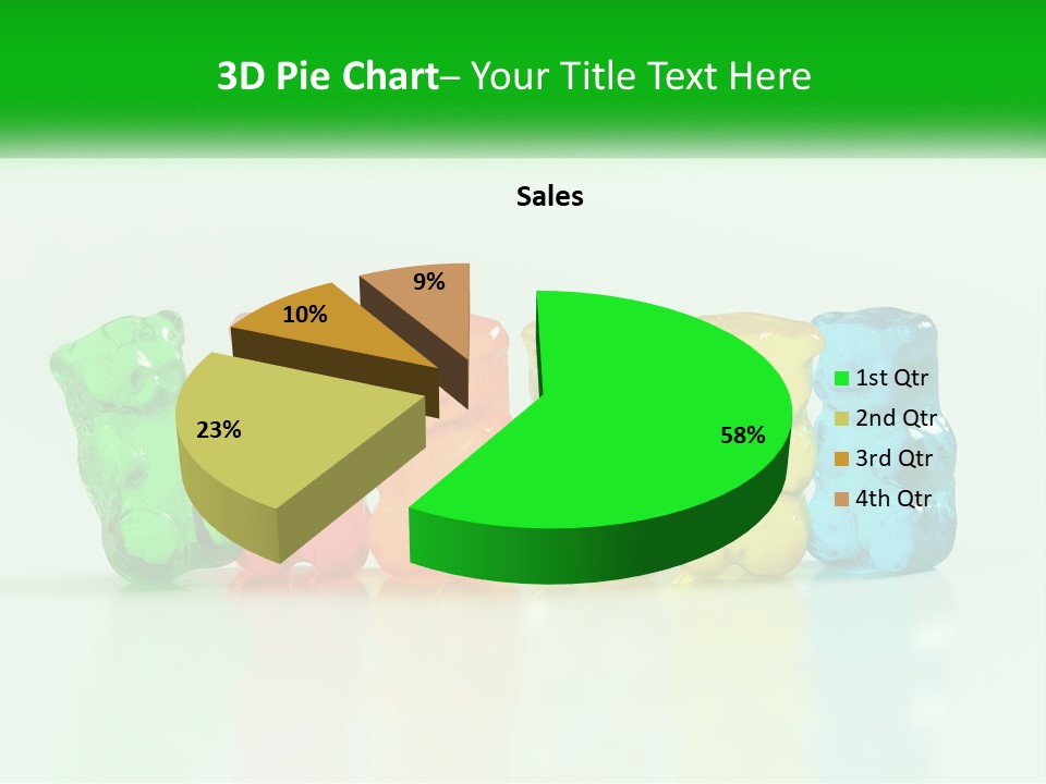 A Group Of Gummy Bears Sitting Next To Each Other PowerPoint Template