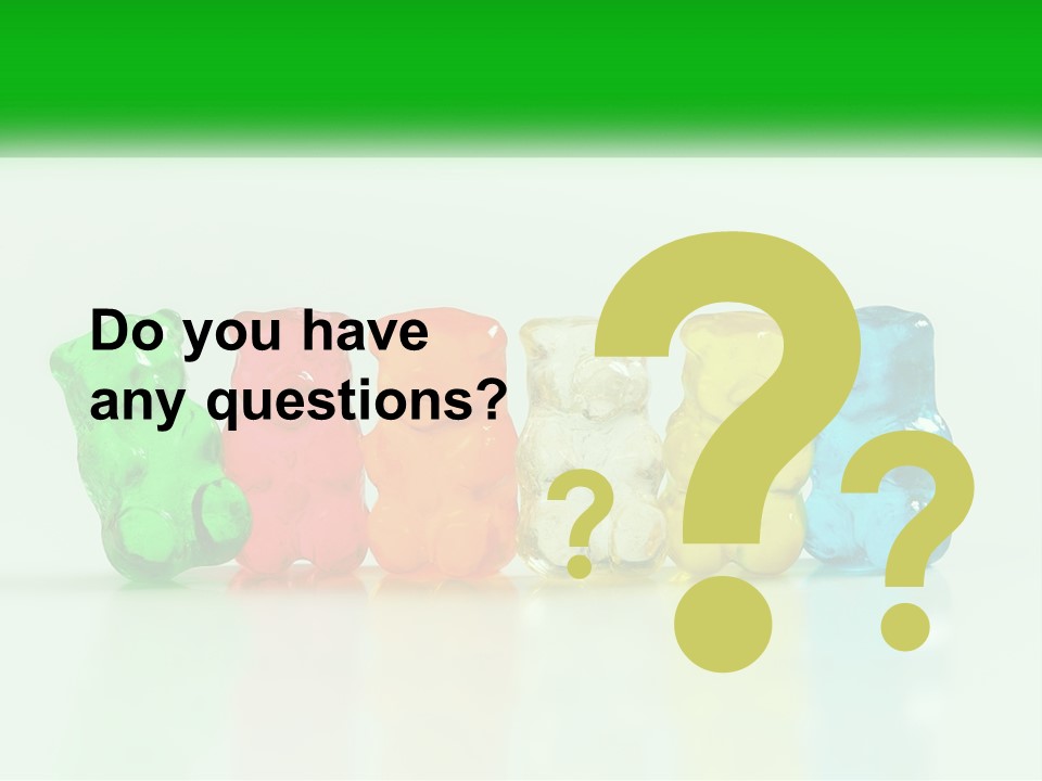 A Group Of Gummy Bears Sitting Next To Each Other PowerPoint Template