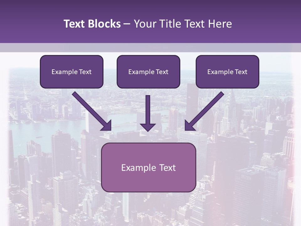 A Cityscape With Buildings And Water In The Background PowerPoint Template