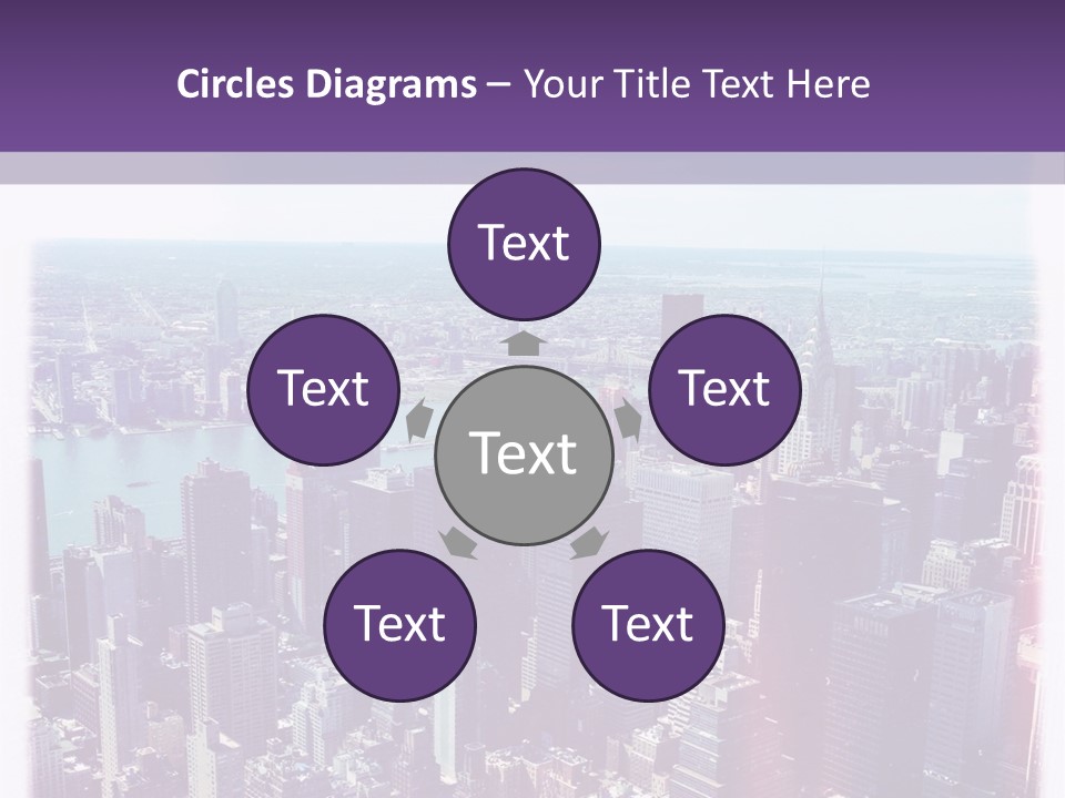 A Cityscape With Buildings And Water In The Background PowerPoint Template