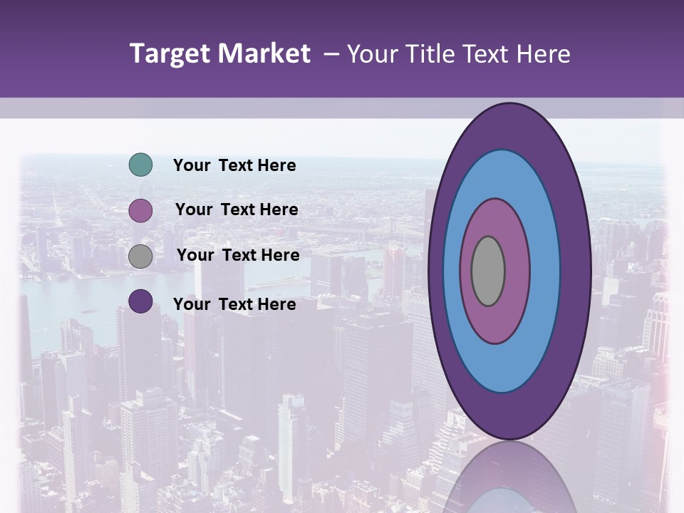 A Cityscape With Buildings And Water In The Background PowerPoint Template